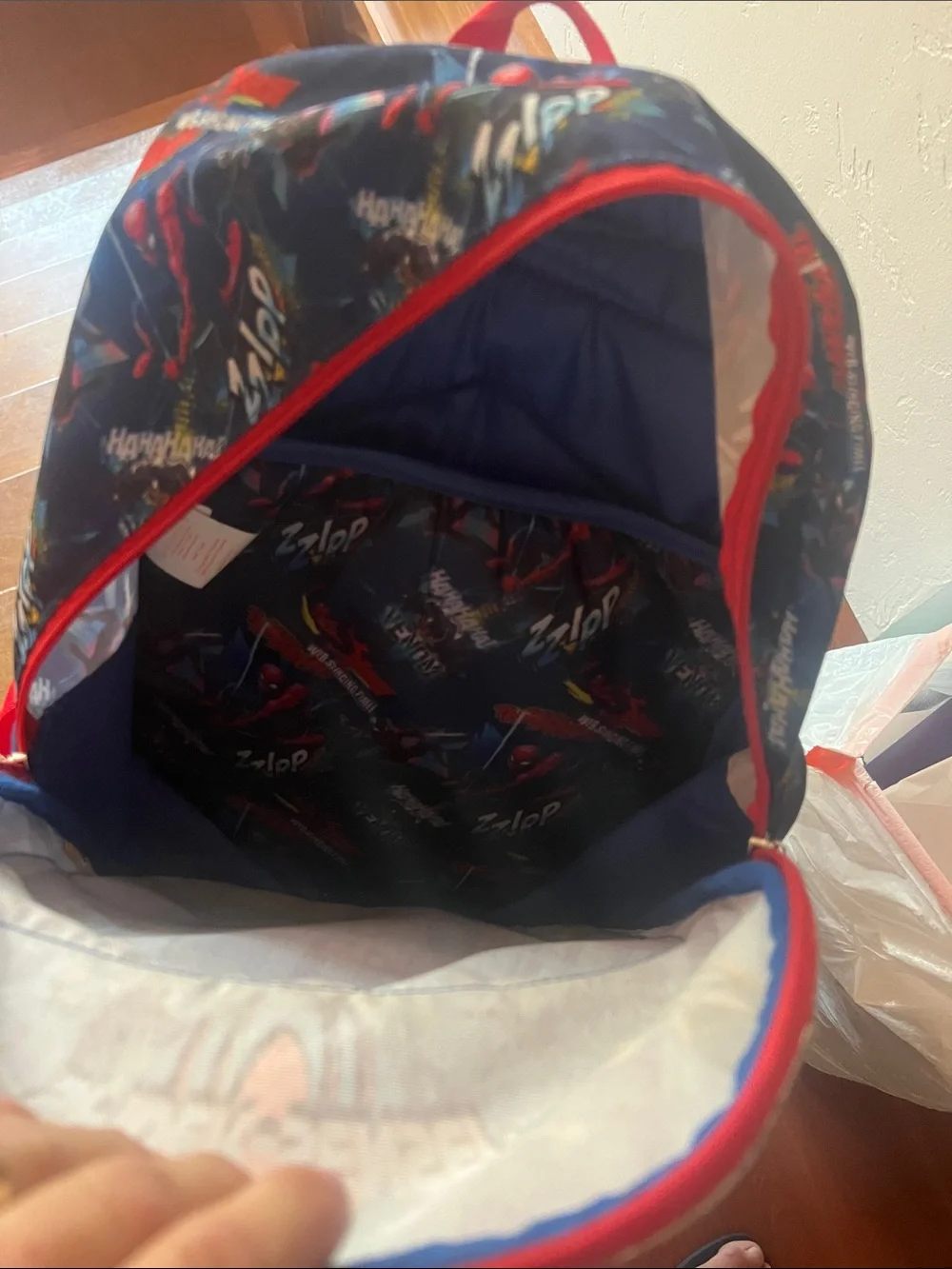 Marvel light up Spider-Man Kids Backpack in Red and Blue